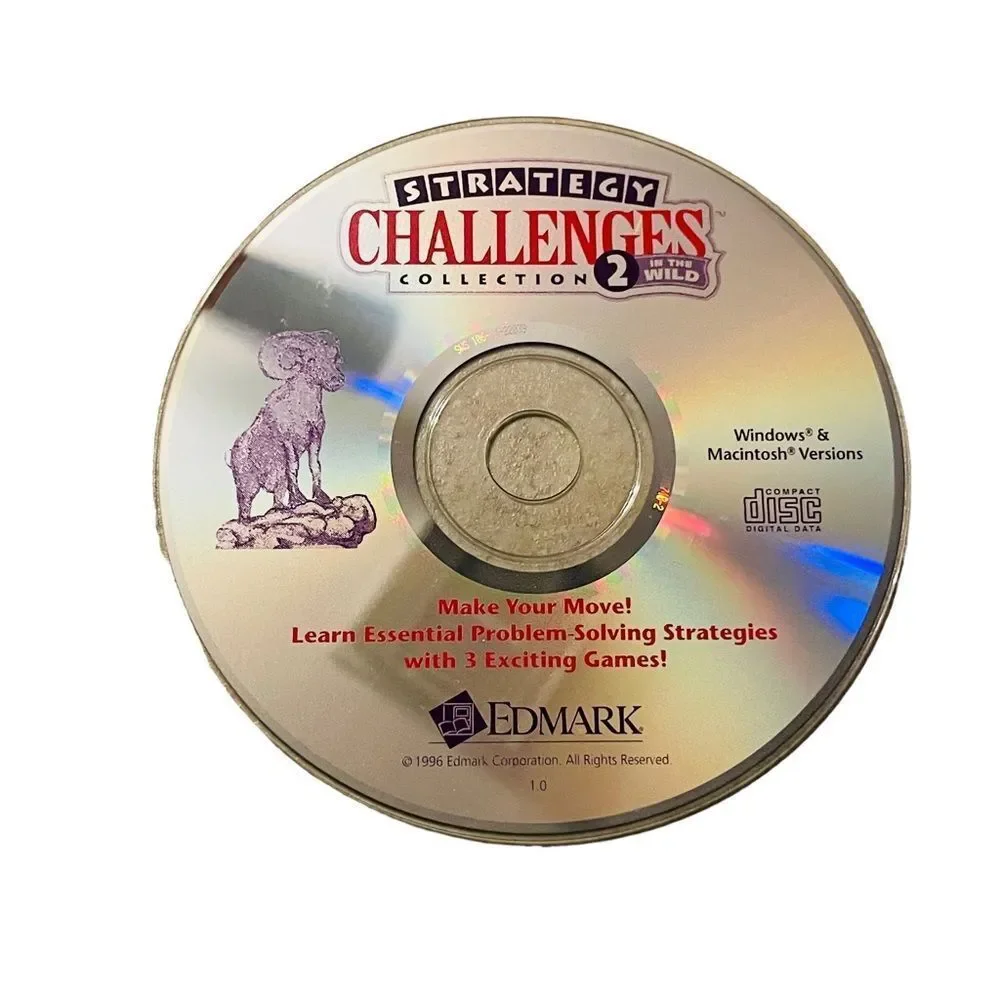 10/$25🦋 Edmark Strategy Challenges Collection 2 In The Wild CD-ROM